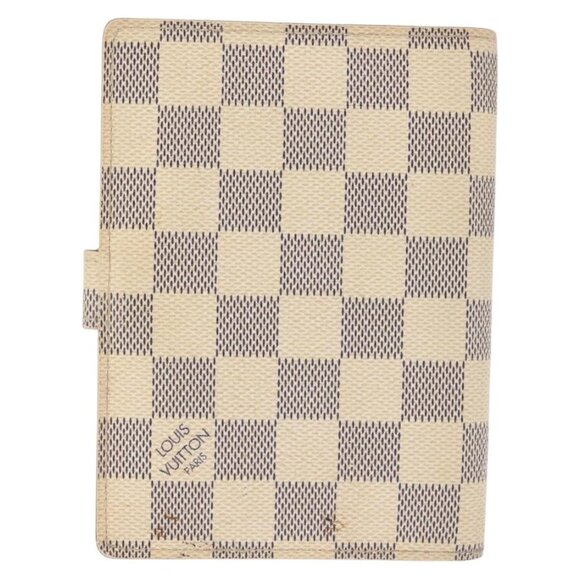 LOUIS VUITTON Damier Azur Agenda PM Day Planner Cover R20706 LV Auth 145793 - Picture 3 of 16